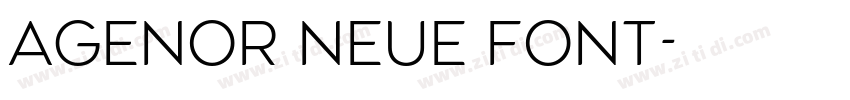 Agenor Neue Font字体转换